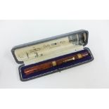 Vintage 'The Spot' fountain pen with 9ct gold band and 14k gold nib, with original box