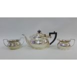 Epns three piece half gadrooned teaset (3)