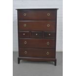Stag Minstrel chest with four long and three short drawers, 82 x 112 x 46cm
