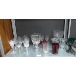 Large collection of 19th century and later drinking glasses (19)