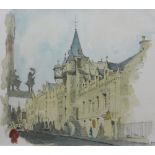 J.A Walker,'The Tolbooth', watercolour, signed and dated '89, framed under glass with a Torrance