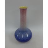 Late 19th / early 20th century blue and red glazed vase with an allover pattern of flower heads,