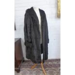 Brown mink fur jacket