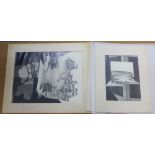 Paul Eachus (1944 - 2015), two unframed pencil drawings, signed and date 1966 (2)