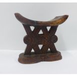 Tsonga wooden neckrest, South Africa, 17 x 16cm