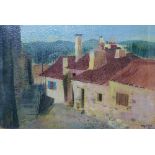 Ray Evans, 'Limeuil, Dordogne', gouache, signed and dated '64, framed under glass, 30 x 20cm