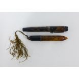 Two small vintage fountain pens to include Saxony and Platignum, 9.5cm (2)