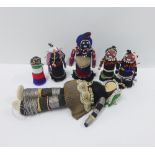 Collection of seven Zulu beadwork dolls, longest 35cm (7)