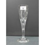 Wine glass with facet stem and tear drop inclusion, 25cm high