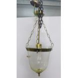 Modern glass lantern ceiling light fitting