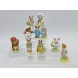 Ten Beswick Beatrix Potter figures to include Foxy Whiskered Gentleman, Little Pig Robinson & Mrs