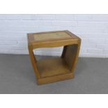 Art Deco oak side table with detachable tray top,