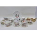 Collection of late 18th and early 19th century Staffordshire chinoiserie pattern table wares,