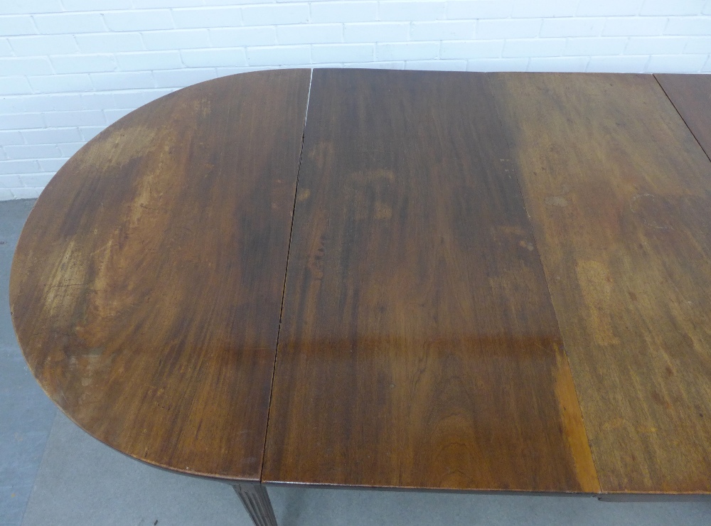 Mahogany d end dining table one extra leaf, lacking some pins, (a/f) 277 x 121 x 75cm - Image 2 of 3