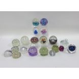 Collection of twenty one various glass paperweights to include Caithness, etc (21)