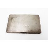 Silver engine turned cigarette case, Birmingham 1953, 13cm