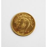 Iran: a half Pahalvi gold coin