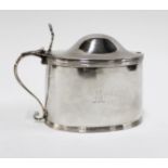 George III silver mustard by Peter & Anne Bateman, London 1797, with hinged lid and pierced shell