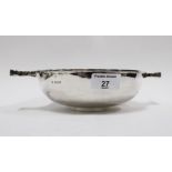 George V silver quaich, Martin Hall & Co, Sheffield 1924, width across handles 25cm