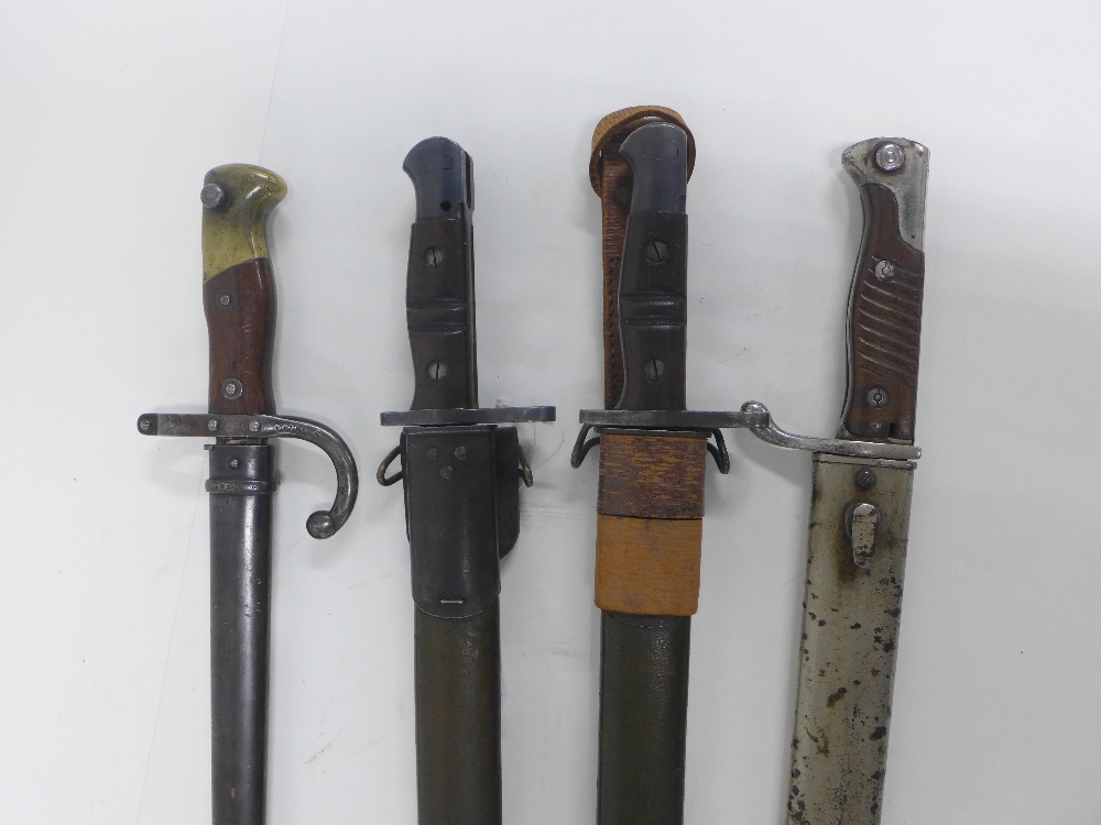 Four WWI bayonets to include French, German and USA (4) - Image 2 of 2