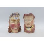 Two pottery character jugs to include Sir Hardy Lauder and Winston Churchill, (2)