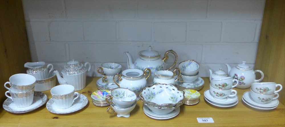 Various miniature porcelain teasets and a collection of Crown Staffordshire miniature plates (a lot)
