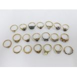 Twenty 9ct gold gemset rings (20) (approx 38g)