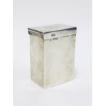 George V silver playing cards box, Stokes & Ireland, Chester 1920, 8cm high