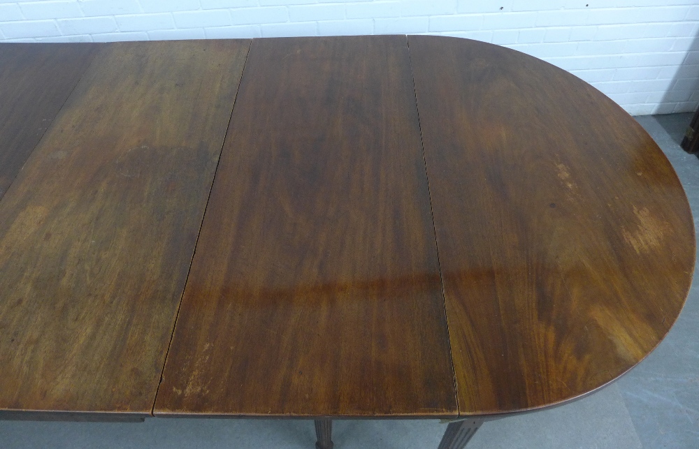 Mahogany d end dining table one extra leaf, lacking some pins, (a/f) 277 x 121 x 75cm - Image 3 of 3