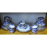 Royal Albert Crown China blue and white teaset (a lot)