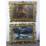 A pair of Farquharson coloured prints, framed under glass within good pierced giltwood frames 96 x