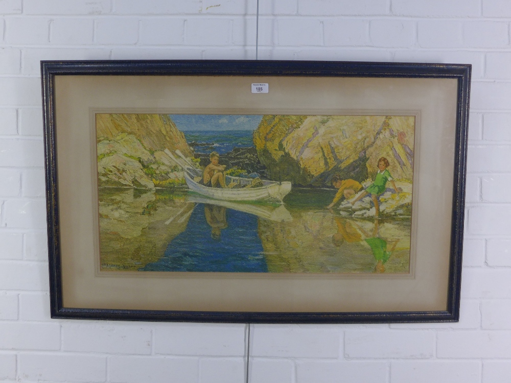 Dorothea Sharp, 'Cornish Rock Pool' coloured print, in a glazed frame, size overall 99 x 62cm - Image 2 of 2