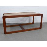 Vintage teak coffee table, 113 x 48 x 49cm