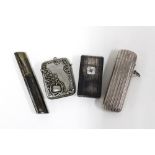 A collection of late 19th & early 20th century silver plated items to include a Colibri lighter,