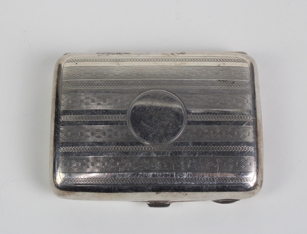 Early 20th century Birmingham silver cigarette case - Image 2 of 4