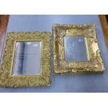 Giltwood framed wall mirror and another, largest 39 x 44cm (2)