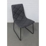 Dwell grey padded chair on hairpin legs, 46 x 87 x 41cm