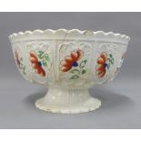 19th century Gaudy Welsh pearlware punch bowl, (a/f)