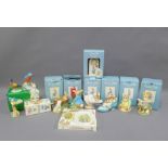 Collection of Beswick and Border Fine Art boxed Beatrix Pottery figures (a lot)