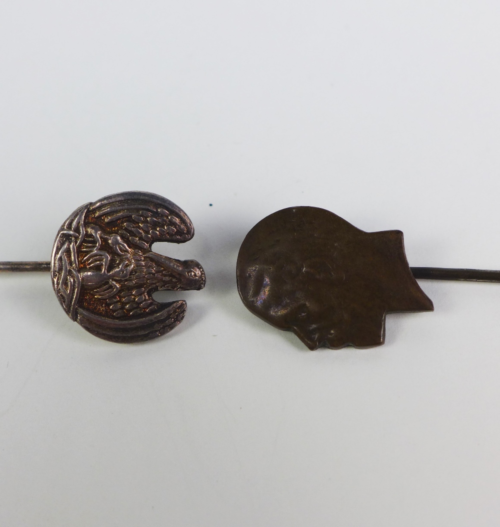 Mixed lot to include two silver celtic knot brooches, five various tiepins and miniature pack of - Image 2 of 5