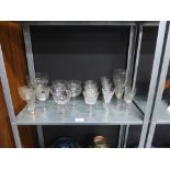 Collection of early 20th century and later drinking glasses, various shapes and sizes, (19)