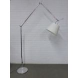 Artemide floor standing Tolomeo standard lamp and shade, on a circular base