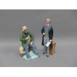 Royal Doulton figures - A Good Catch HN2258 and Statesman HN2859, 23cm (2)