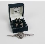 Ola Gorie silver earrings and a silver celtic knot brooch (2)