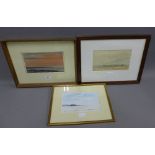 Stephen Peter James Smith, three watercolours, framed under glass, (3)