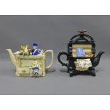 Two Cardew novelty teapots, tallest 25cm (2)