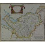 Robert Morden 'The County Palatine of Chester, hand coloured map, 43 x 36cm