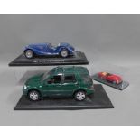 Model cars to include Mercedes - Benz ML 55, 23cm long, Morgan Plus 4 and another (3)