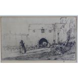 James McBey, (SCOTTISH 1883-1959) 'Morocco' a framed print, 23 x 14cm