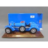 Bugatti Type 59, 1934 model car on a plinth base, boxed